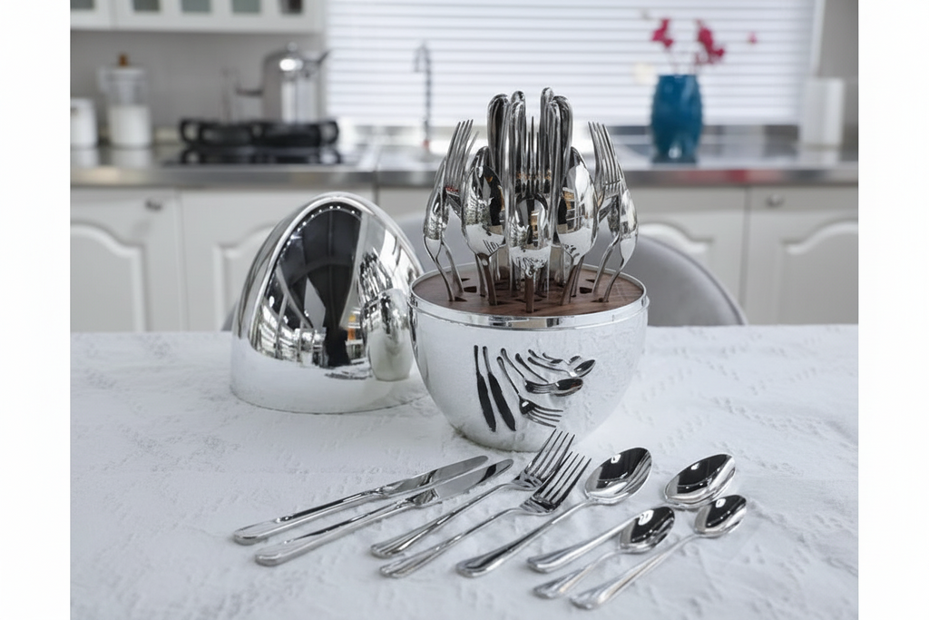 Cubiertos Diseño Huevo