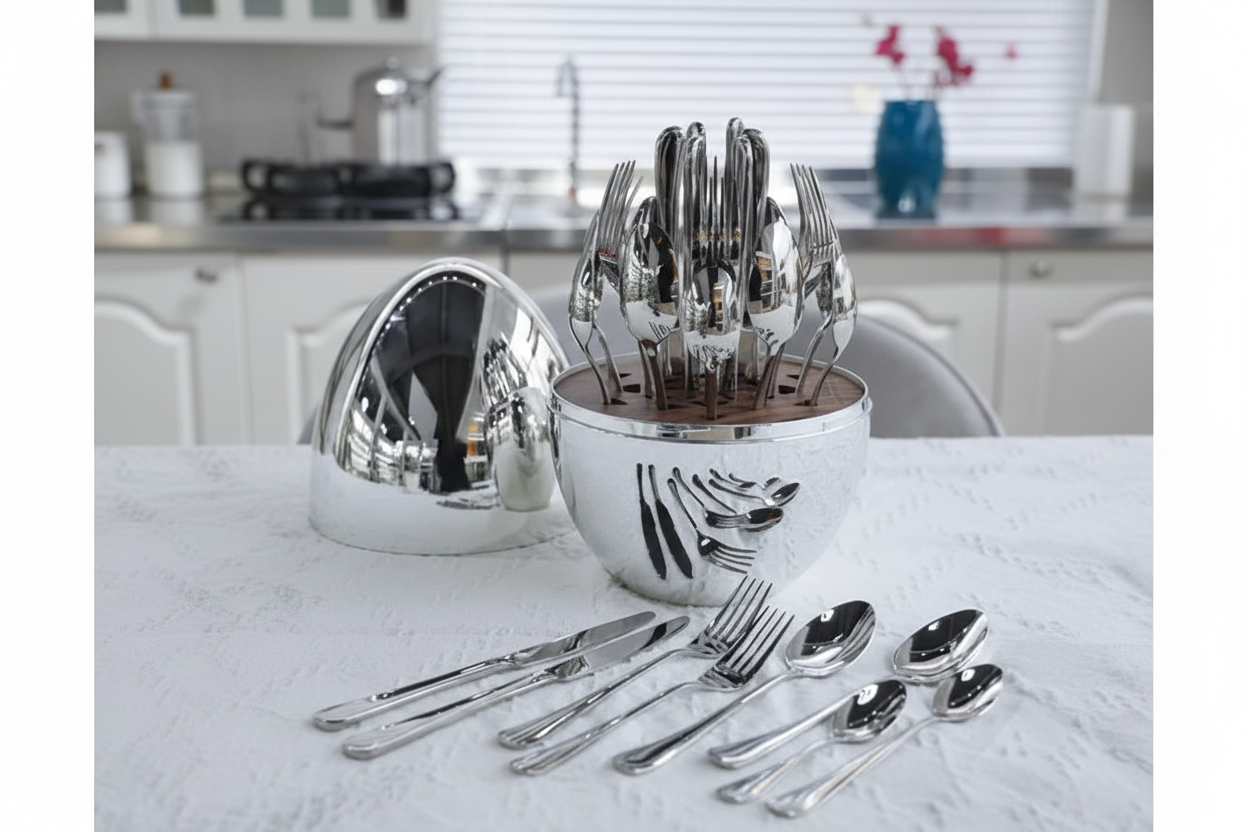 Cubiertos Diseño Huevo