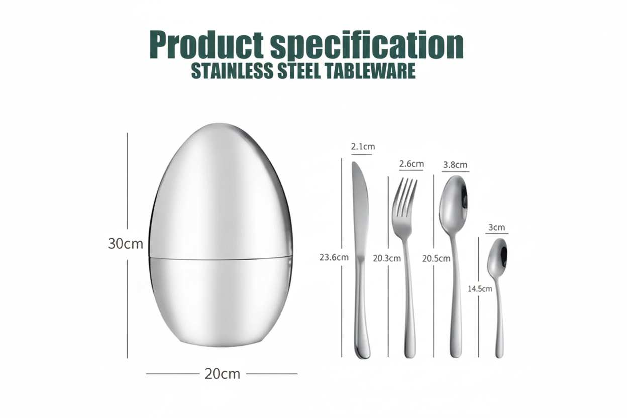 Cubiertos Diseño Huevo